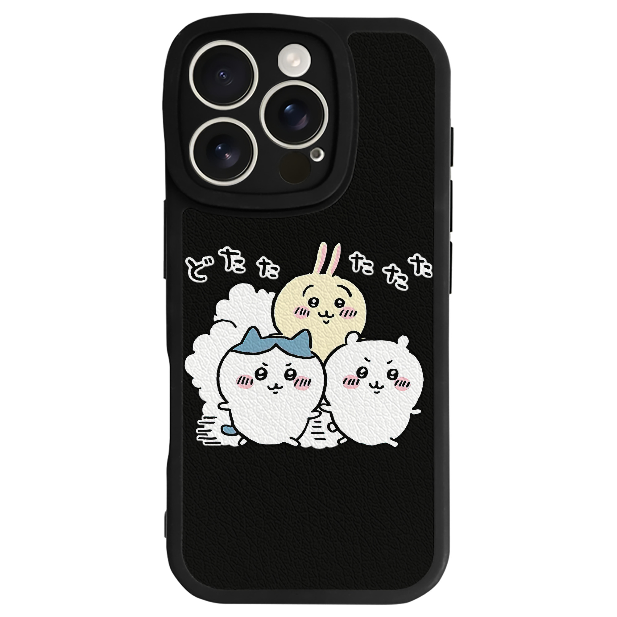 （画像用） ちいかわ ハチワレ Chii-kawa hachiware 【iPhone 16シリーズ対応】シリコンスマホケース（レザー調） 材質：シリコン